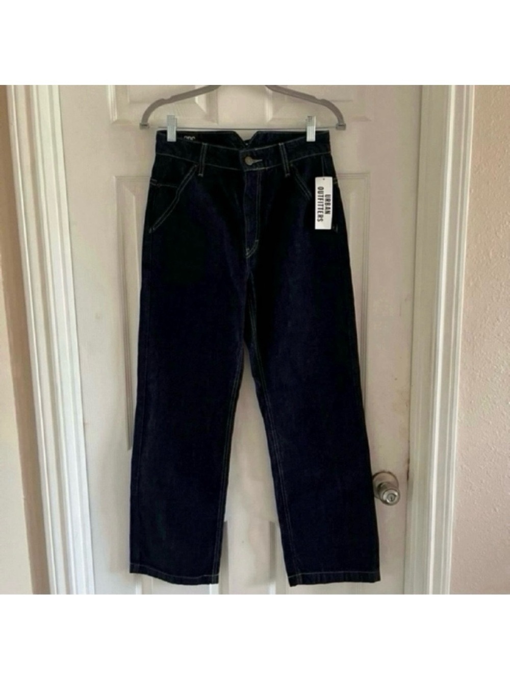 Urban outfitters dark wash straight leg denim jeans